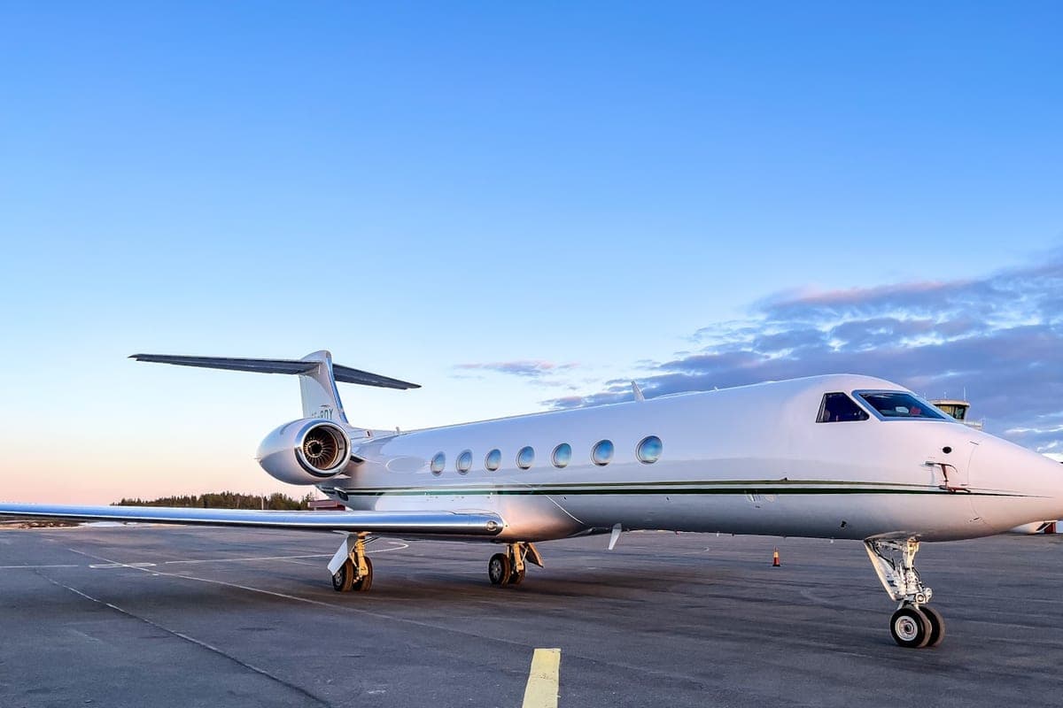 Heavy Jet at a European airport — illustrative