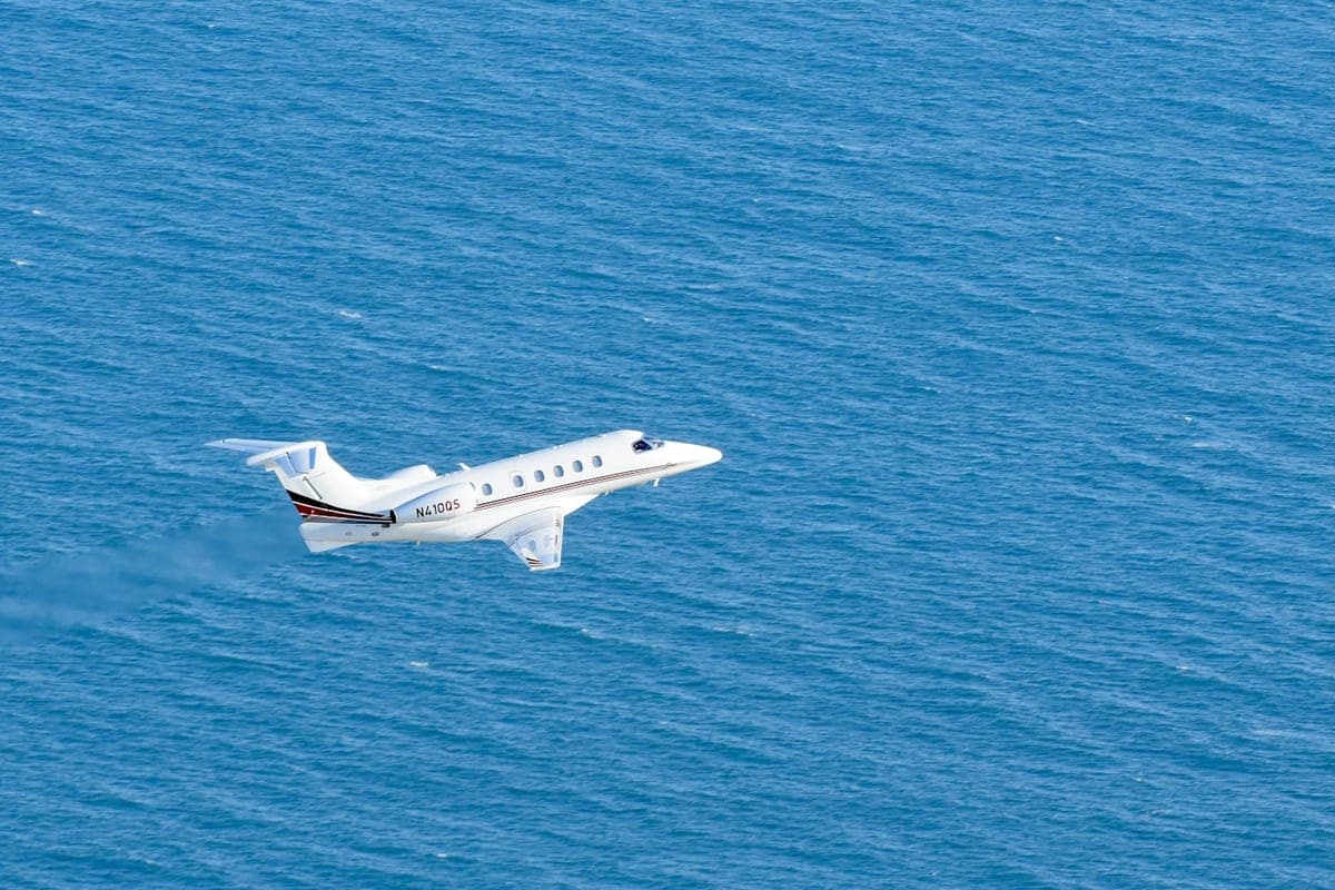 Light Jet at a European airport — illustrative